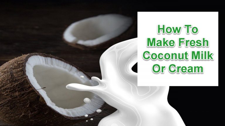 How To Make Fresh Coconut Milk Or Cream