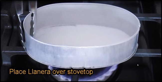 Llanera over stovetop