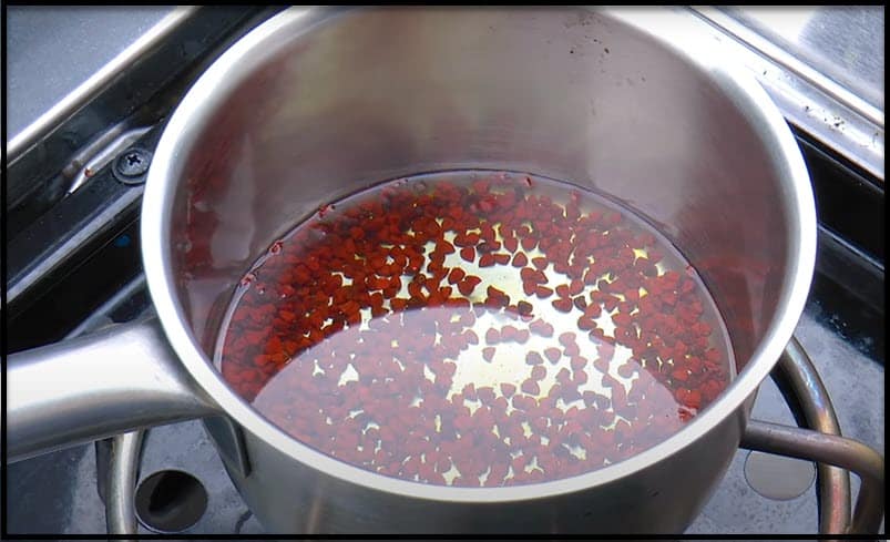 Cooking Oil is added to make annatto oil