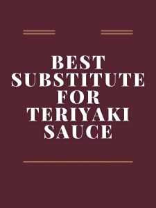 substitute for teriyaki sauce