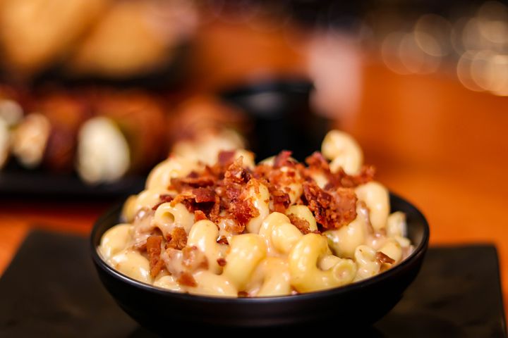 Macaroni with bacon bits