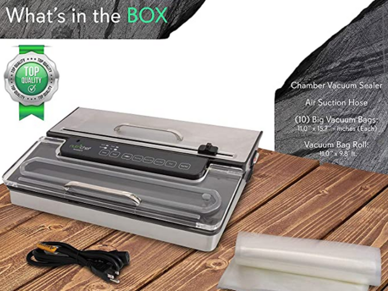 Nutrichef Vacuum Sealer included in the box