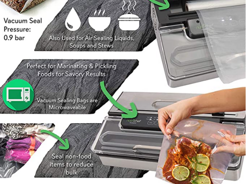 Nutrichef Vacuum Sealer features