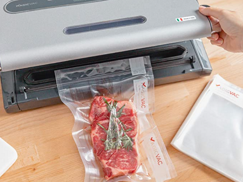 MagicVac Vacuum Sealer sealing plastic bag