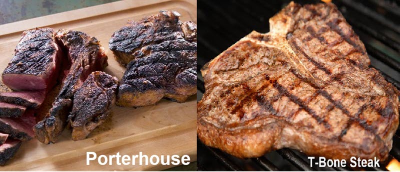 difference between porterhouse and t bone