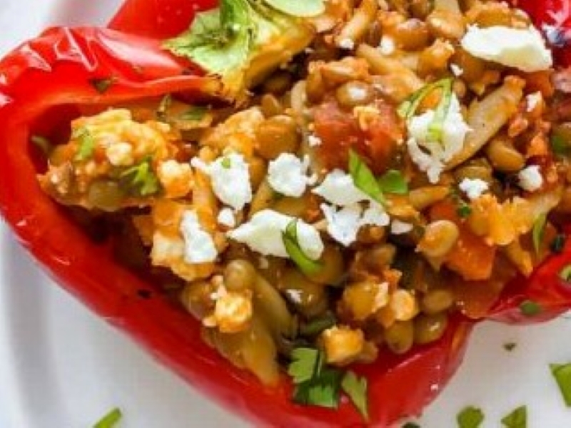 Lentil Stuffed Peppers