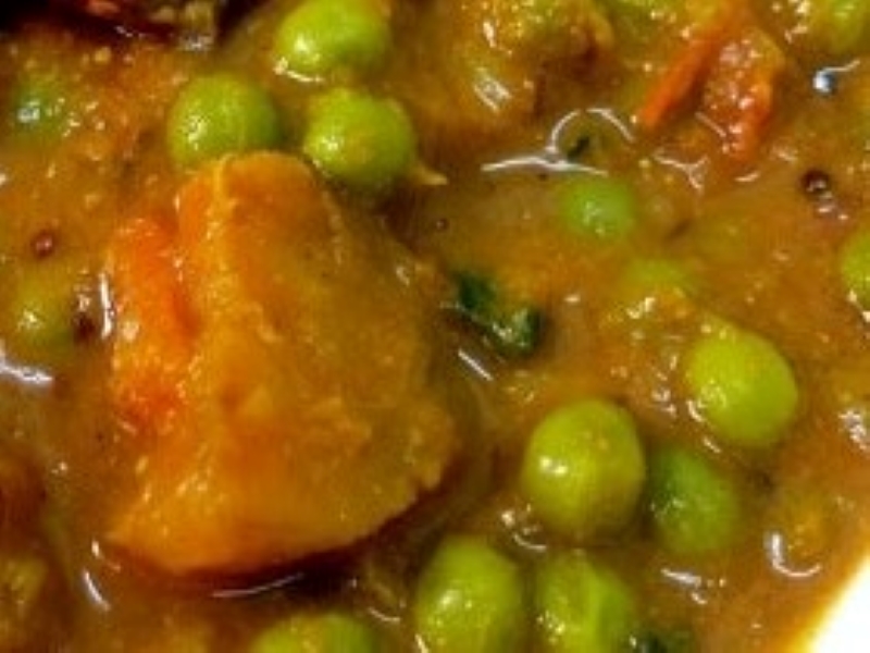 Aloo Matar ki Sabzi or Potato And Peas Curry