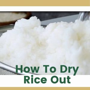 How To Dry Rice Out
