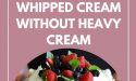 How To Make Whipped Cream Without Heavy Cream
