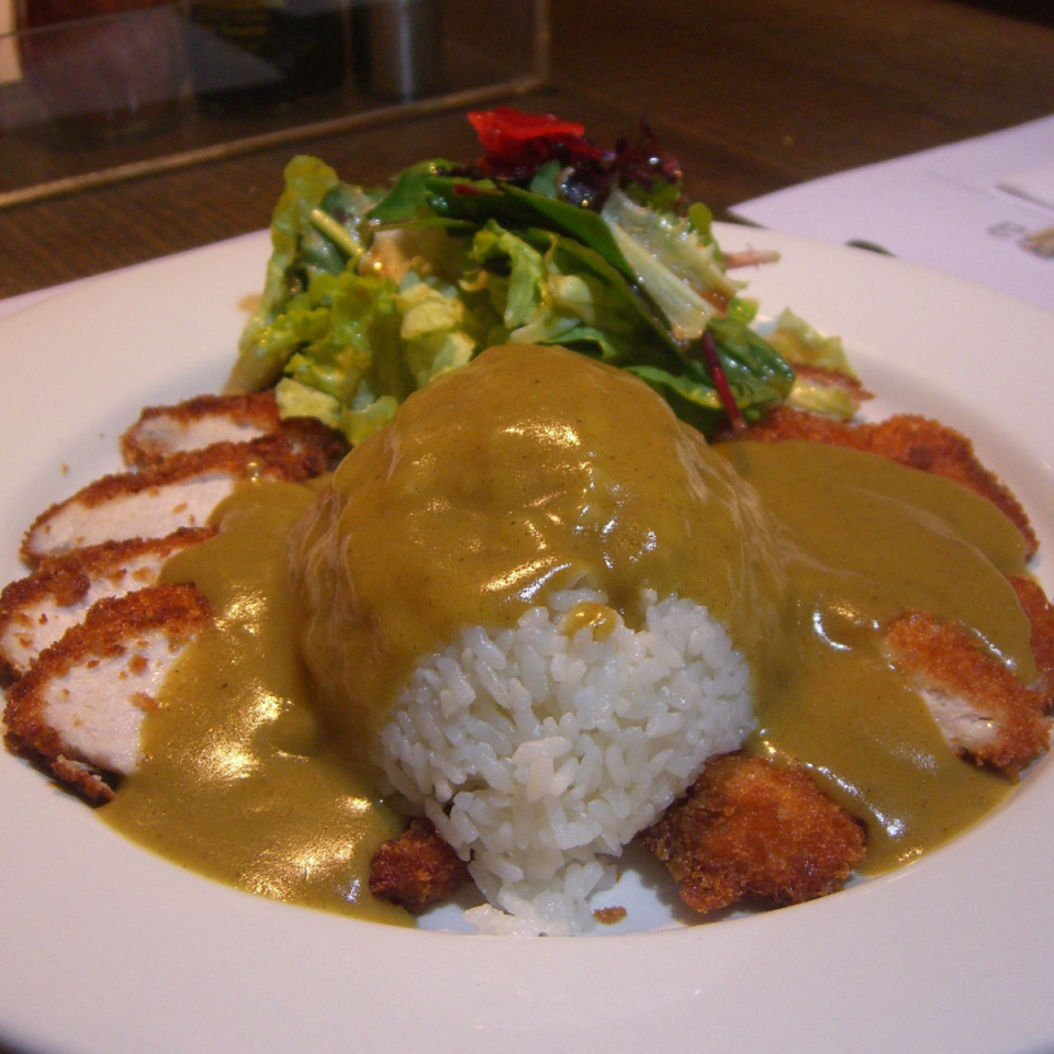 Chicken katsu curry with rice