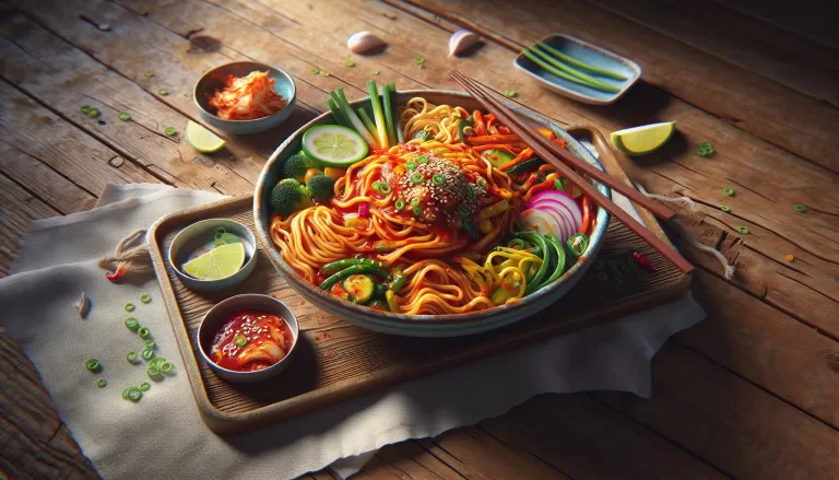 Easy Homemade Bibim Guksu Korean Spicy Cold Noodles Recipe