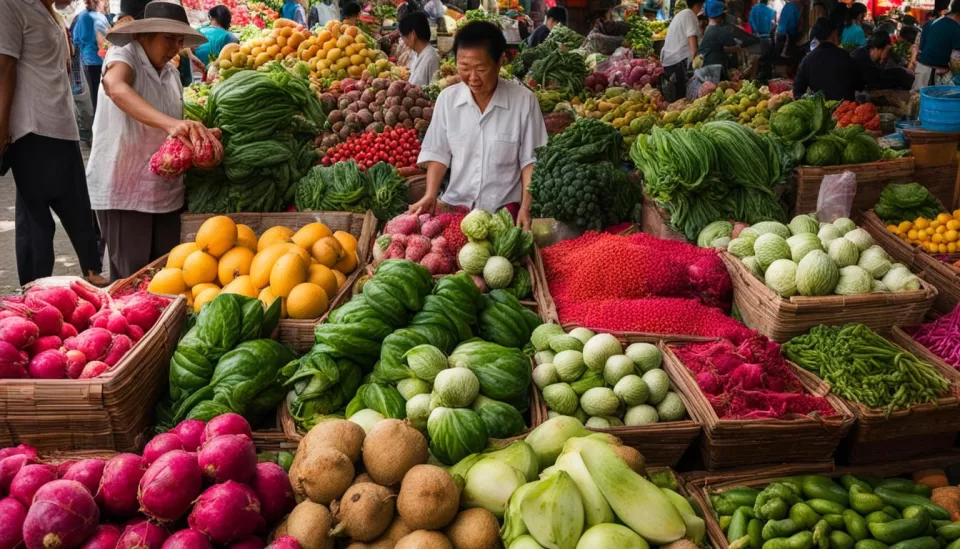 Vietnamese and Chinese produce at Heng Fa and Hung Vuong Markets
