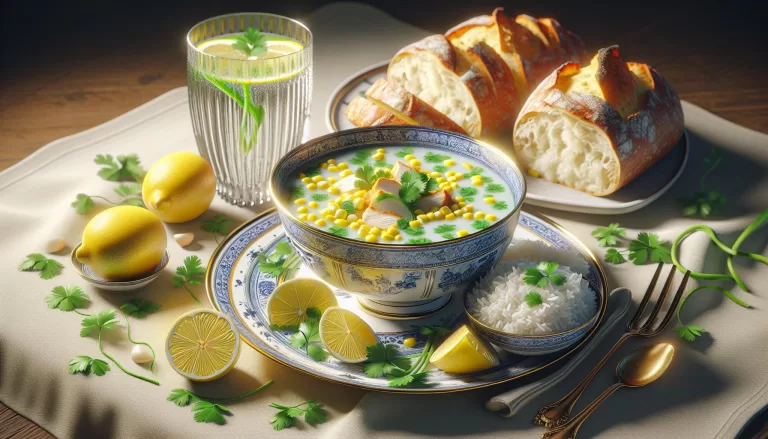 Serving and Garnishing Your Homemade Chicken Corn Egg Drop Soup Recipe