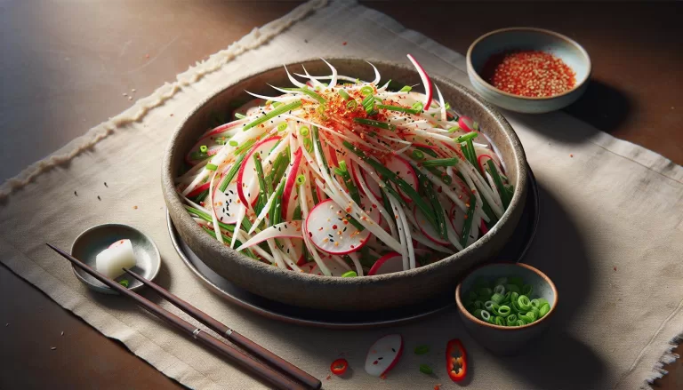 Spicy Korean Radish Salad Recipe – Healthy Homemade Mu Saengchae