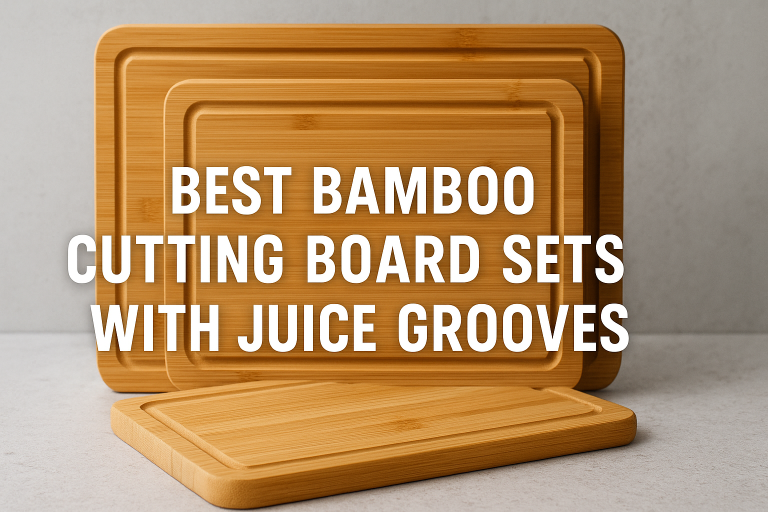 5 Best Bamboo Cutting Board Sets with Juice Grooves