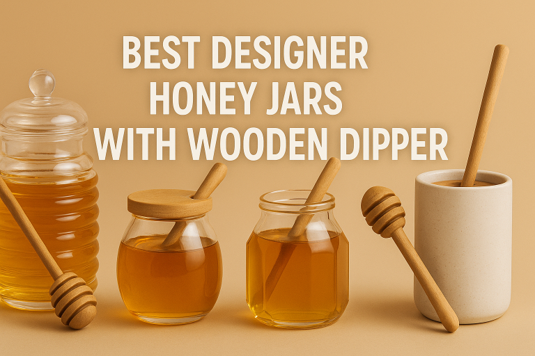 5 Best Designer Honey Jars with Wooden Dippers