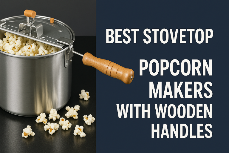 5 Best Stovetop Popcorn Makers with Wooden Handles